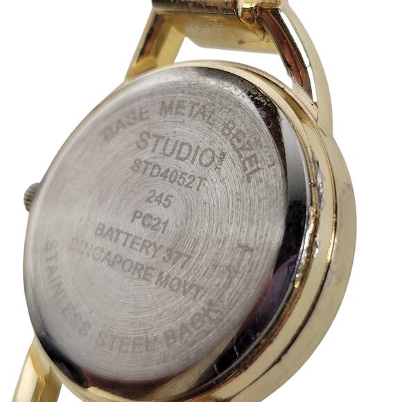 Studio Quartz Women's Watch - Gold & Silver Tone Bangle Style 32mm Dial - Picture 2 of 15